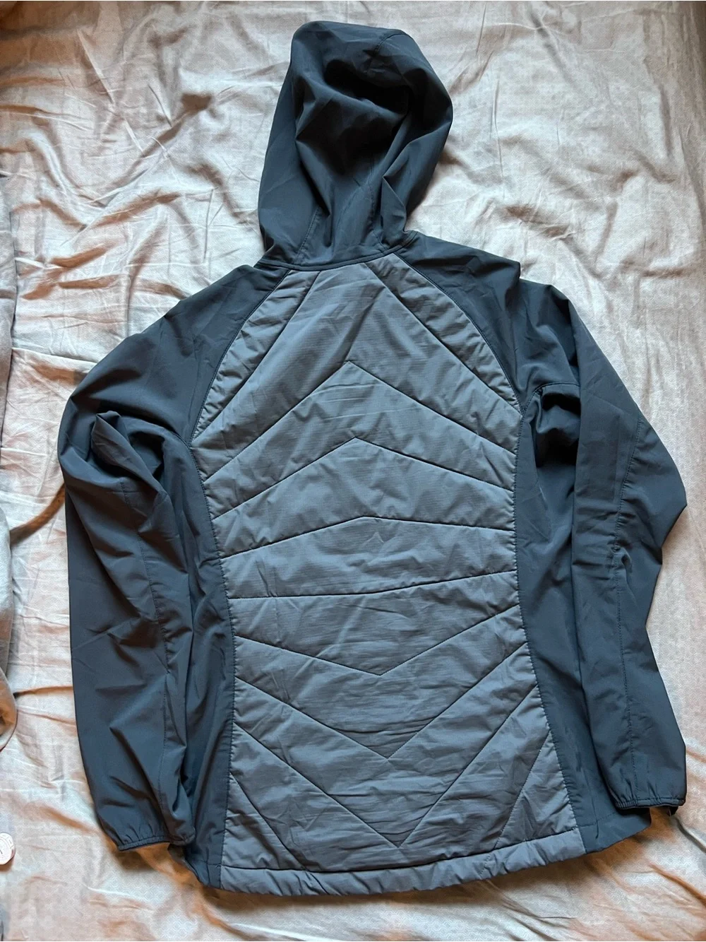Outdoor Research M Refuge Hybrid Zippered Grey Hoodie